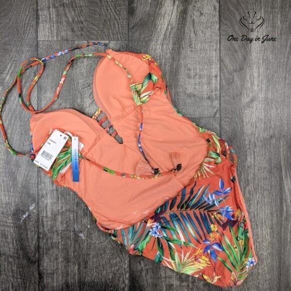 Lucky Brand Strappy One Piece Swimsuit Size L - Picture 4 of 11